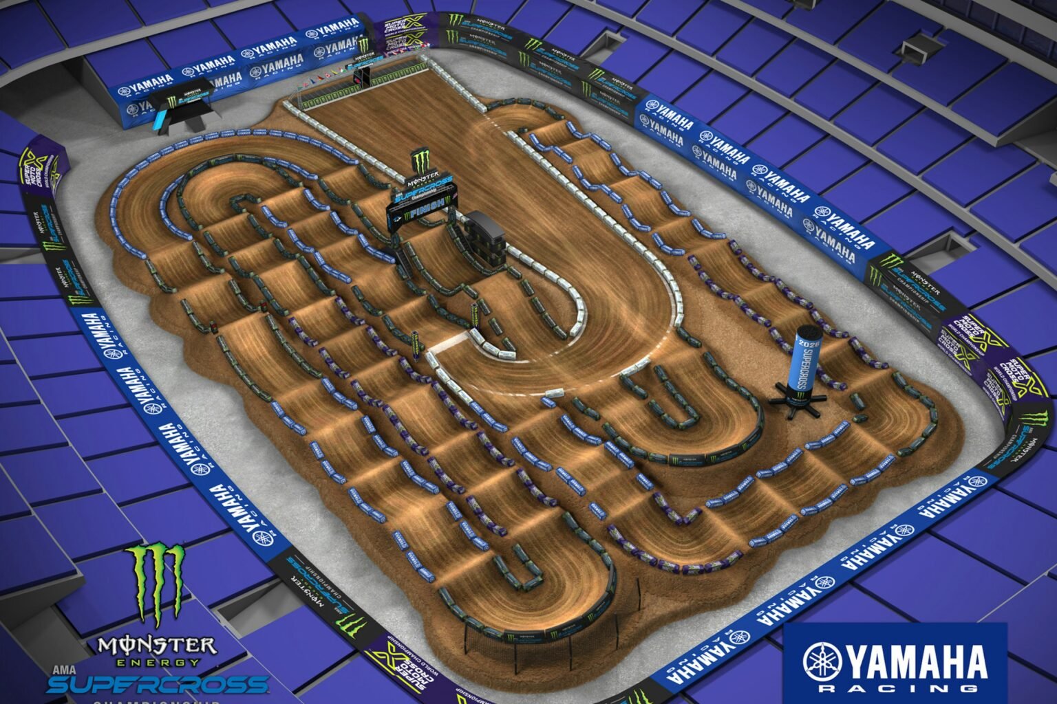 2026 Monster Energy Supercross Track Map Images