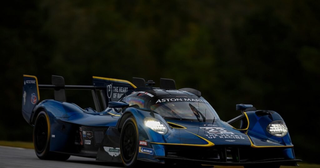 Aston Martin takes turn at the front in Petit Le Mans night practice