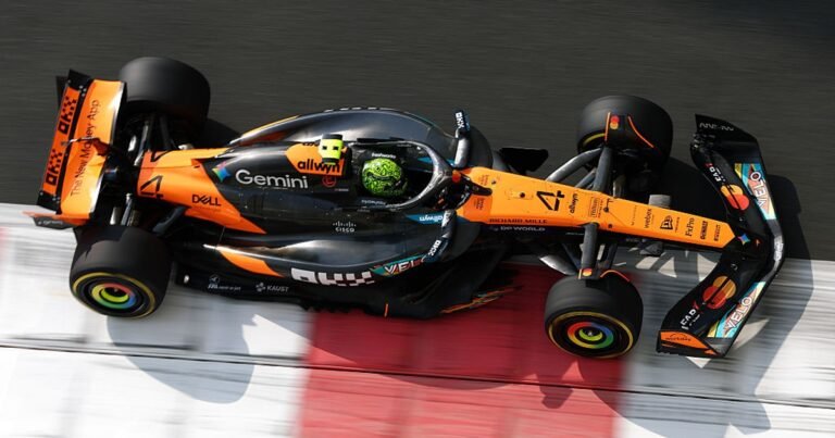 Norris narrowly tops Verstappen in first Abu Dhabi GP practice